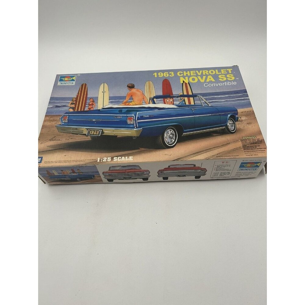 Trumpeter 1963 Chevrolet Nova SS Convertible 1/25 Car Model Kit New Sealed Bags